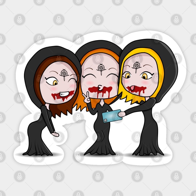 Dimitrescu daughters selfie Sticker by GeekyGamingStuff